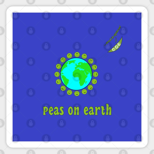 Peas on earth Magnet by shackledlettuce